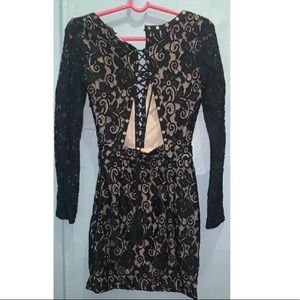 Sexy Cocktail Evening Party Long Sleeve Mini Dress